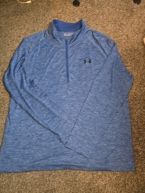 Under Armour Heathered Royal Blue 1/4 Zip Pullover